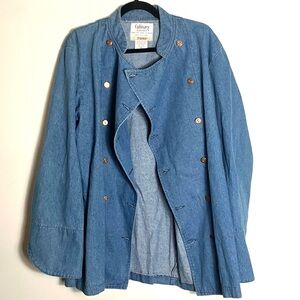 VTG Culinary Classics denim chef coat jacket unisex Medium‎